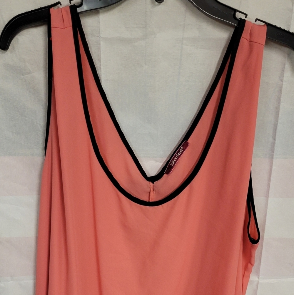 Julie's Closet Peachy Orange Sleeveless Bow Back